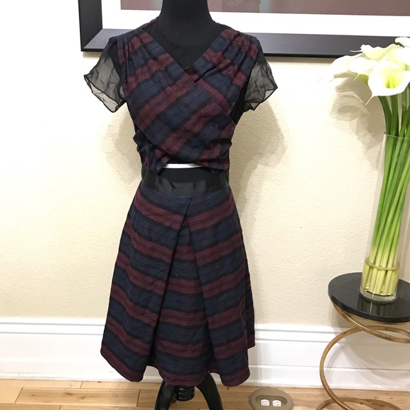 Worn once! Timo Weiland Annabelle Plaid Wool Dress - Picture 5 of 8